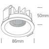 10W LED įleidžiamas šviestuvas su filtru nuo akinimo, juodas, 3000/3500/4000K, 10110DH/B/V
