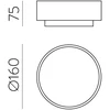 10W LED lubinis šviestuvas DINS, matinės nikelio sp., 2700/3000/4000K, dimeriuojamas, IP44, P0395072NMDT