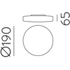10W LED lubinis šviestuvas MOON, baltas, 2700/3000/4000K, dimeriuojamas, IP44, P0969072OPDP