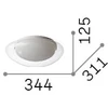 10W LED lubinis šviestuvas SQUISH, skaidrus, 3000K, 332406