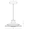 10W LED pakabinamas šviestuvas, juodas/dūmų sp. stiklas, 3000K, dimeriuojamas, 25142