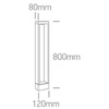 10W LED pastatomas lauko šviestuvas, juodas, 3000/3500/4000K, 80cm, 67470A/B/V