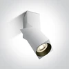 Lubinis šviestuvas 10W LED paviršinis šviestuvas, baltas, GU10, 12105E6/W