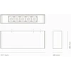Lubinis šviestuvas 10W LED paviršinis šviestuvas DOT S DOWN, juodas, 3000K, 48˚