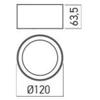 Lubinis šviestuvas 10W LED paviršinis šviestuvas XBOARD, baltas, 3000K