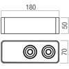 Lubinis šviestuvas 10W LED paviršinis šviestuvas YUKI, nikelio sp., 2700K, dimeriuojamas, 01-4232
