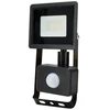 10W LED prožektorius KASTEL, juodas, 4000K, IP65, su judesio davikliu