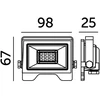 10W LED prožektorius MH, juodas, 4000K, IP65