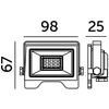 10W LED prožektorius MH, juodas, 6500K, IP65