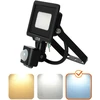 10W LED prožektorius su judesio davikliu MHC, juodas, 6500K, IP65