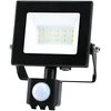 10W LED prožektorius su judesio davikliu MHC, juodas, 6500K, IP44
