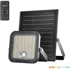 10W LED prožektorius su saulės baterija MHCS, juodas, 4000K, su judesio davikliu, IP65, 120x60°