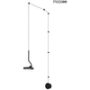 10W LED sieninis šviestuvas FLAT, juodas, 3000K