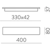 10W LED sieninis šviestuvas FOSCA, baltas, 2700/3000/4000K, A3833471B