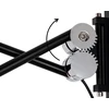 10W LED sieninis šviestuvas GEAR, juodas, 3000K