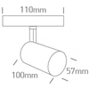 10W LED šviestuvas į magnetines sistemas FLAT, juodas, 3000/4000/5000K, 48V, 38°, 43120F/B/V