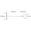 10W LED šviestuvas į magnetines sistemas MINI/MIDI/MAXI/P&P, juodas, 3000/3500/4000K, 48V, 110°, 42142/B/V