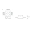 10W LED užglaistomas šviestuvas, baltas, 3000K, 50110HTR/W/W