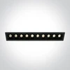 10x2W LED įleidžiamas šviestuvas, juodas, 3000K, 50902B/B/W