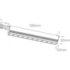 10x5W LED linijinis bėgelio šviestuvas, juodas, 4000K, 65024T/B/C
