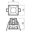 11/15W LED įleidžiamas šviestuvas XDOMINO, juodas, 4000K