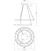 110W LED pakabinamas šviestuvas ICONIC, juodas, 3000/4000K, dimeriuojamas, 01-3922