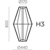 Pakabinamas šviestuvas 11,5W LED šviestuvo gaubtas su šviečiančia dalimi TOTEM, kreminės sp., 2700K, K1029090