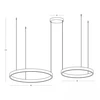 118W LED pakabinamas šviestuvas, juodas, 3000K, dimeriuojamas, šviečia į viršų ir į apačią, 25372