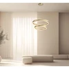 118W LED pakabinamas šviestuvas, šlifuotos aukso sp., 3000K, dimeriuojamas, 25413