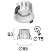 11W LED įleidžiamas lauko šviestuvas RICKY, baltas, 2700/4200/6500K, IP65, 4335100