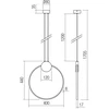 11W LED pakabinamas šviestuvas ATOM, juodos/žalvario sp., 3000K