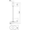 11W LED pakabinamas šviestuvas CODY, juodos/baltos/aukso sp., 3000K, 01-3308