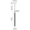 11W LED pakabinamas šviestuvas LINEO, juodas, 2700/3000K, dimeriuojamas, C4008070NDP