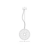 11W LED pakabinamas šviestuvas, matinės juodos/dūmų sp., 3000K, 23074