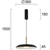 11W LED pakabinamas šviestuvas NUDO, juodos/baltos sp., 3000/4000/6000K, 4338800