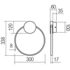 11W LED sieninis šviestuvas ATOM, juodos/žalvario sp., 3000K
