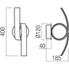 11W LED sieninis šviestuvas IMPULS, matinės aukso sp., 3000K, 01-3610