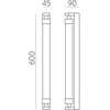 11W LED sieninis šviestuvas LINEO, baltas, 2700/3000K, dimeriuojamas, IP44, A4008070BDT