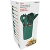Alpina - Set of silicone kitchen utensils with a stand, 12 pieces