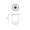 Lubinis šviestuvas 12,4W LED paviršinis šviestuvas SHOT LIGHT M, juodas, 3000K, DALI