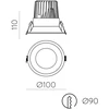 12,5W LED įleidžiamas šviestuvas KIDAL, juodas, 2700K, IP44, E3771192N