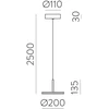 12,5W LED pakabinamas šviestuvas CORVUS, baltas, 3000K, C3945102B