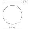 126W LED lubinis šviestuvas ISIA, baltas, 2700/3000/4000K, dimeriuojamas, P3453372BDT