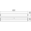 12,6W LED sieninis šviestuvas TASK, juodas, 3000/4000K, IP44, 60cm, 01-4565
