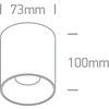 Lubinis šviestuvas 12W LED cilindro formos šviestuvas, juodas, 3000K, 12112Z/B/W