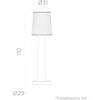 1,2W LED įkraunamas šviestuvas CARMEN 110, baltas, 6000K/RGB, IP54, su USB jungtimi, dimeriuojamas