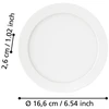 12W LED įleidžiama panelė FUEVA 5, balta, 3000K, dimeriuojama