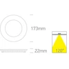 12W LED įleidžiama panelė, juoda, 3000/4000/5700K, 10112FA/B/V