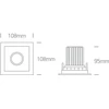 12W LED įleidžiamas pakreipiamas šviestuvas, baltas, 3000K, 51112H/W/W