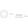 12W LED įleidžiamas šviestuvas, baltas, 3000/4000/5000K, 10109D/W/V
